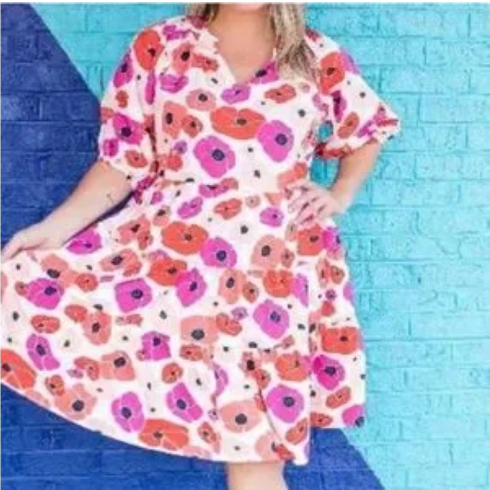 Michelle McDowell Bright Floral Jonas Dress in Size Medium